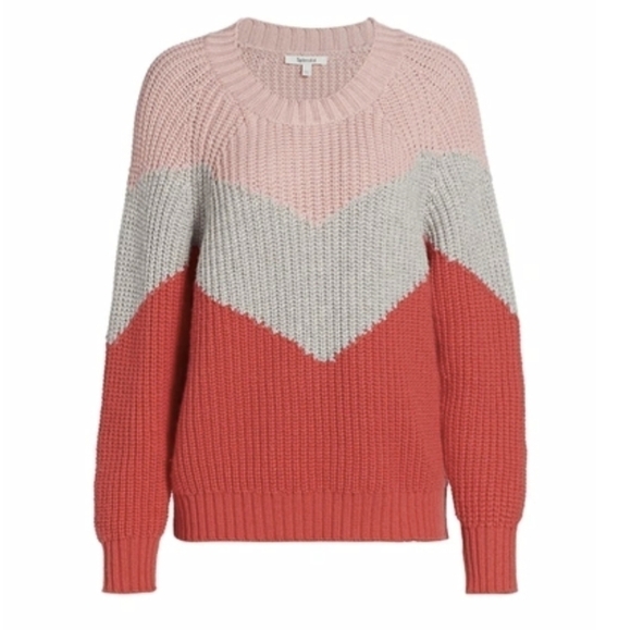 NWT Anthropologie Splendid Loveland Chevron Colorblock  chunky knit Sweater - Picture 5 of 12
